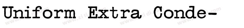 Uniform Extra Conde字体转换 Uniform Extra Conde字体转换